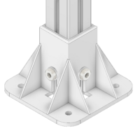 33-4545-0 MODULAR SOLUTIONS FOOT<br>45MM X 45MM (4) SIDED FOOT W/11MM FLOOR ANCHOR HOLES